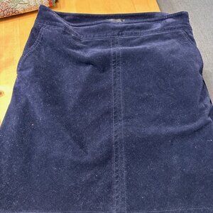 Classic Talbots Navy Corduroy Skirt – Timeless Style, Size 8